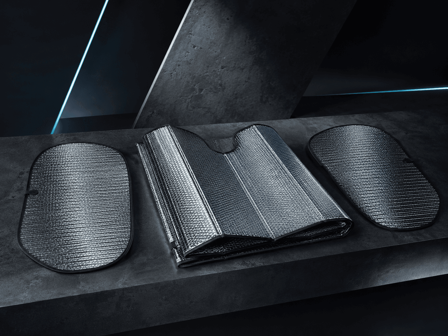 Glass & Mirror Clarity Set universal cabin accessory kit arranged in a graphite studio